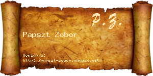 Papszt Zobor névjegykártya